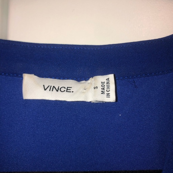 Vince Blue Silk Cap Oversized Popover Dress - Picture 7 of 8